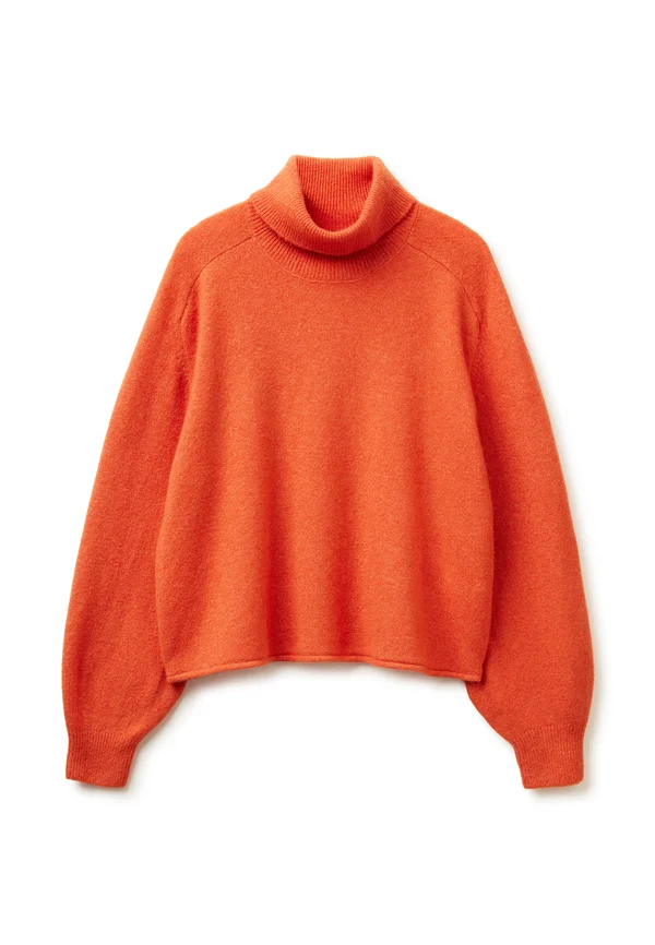 HIGH NECK - Strickpullover - red