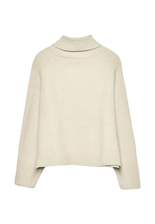 HIGH NECK - Strickpullover - stone