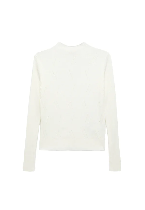 HIGH NECK  - Strickpullover - white