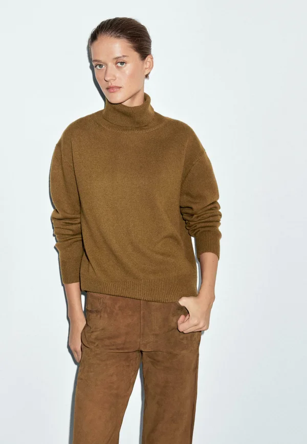 HIGH NECK SWEATER - Strickpullover - green