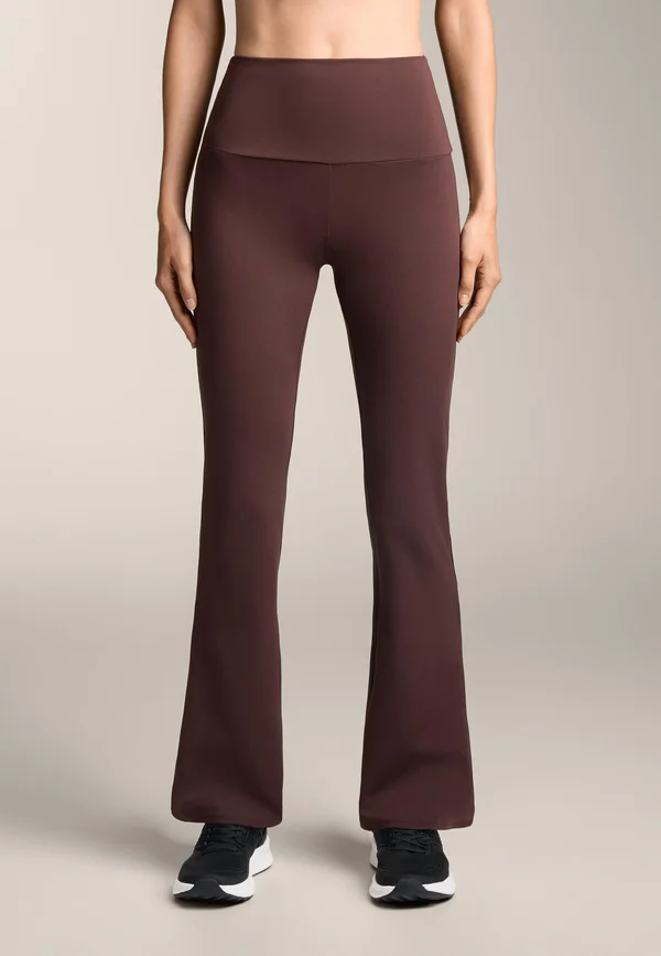 HIGH RISE COMFORTLUX FLARE - Stoffhose - brown