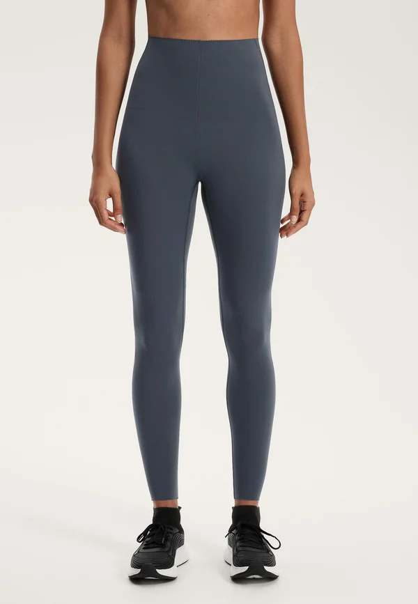 HIGH-RISE COMPRESSIVE CORE CONTROL ANKLE-LENGTH - Tights - mottled dark grey