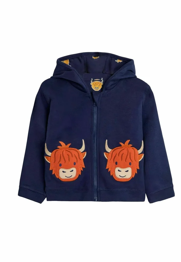 HIGHLAND COW APPLIQUE REVERSIBLE - REGULAR FIT - Sweatjacke - navy