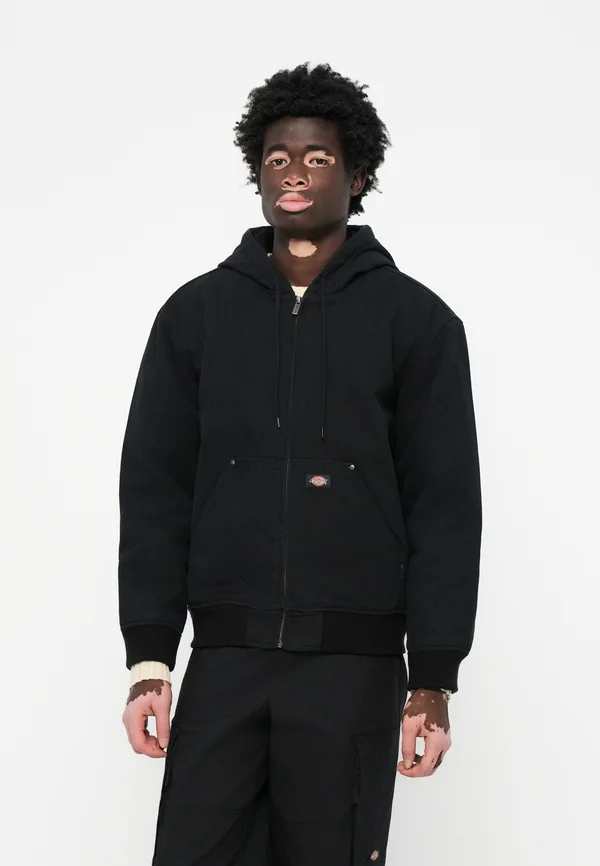 HILHAM HOODED JACKET - Jeansjacke - black