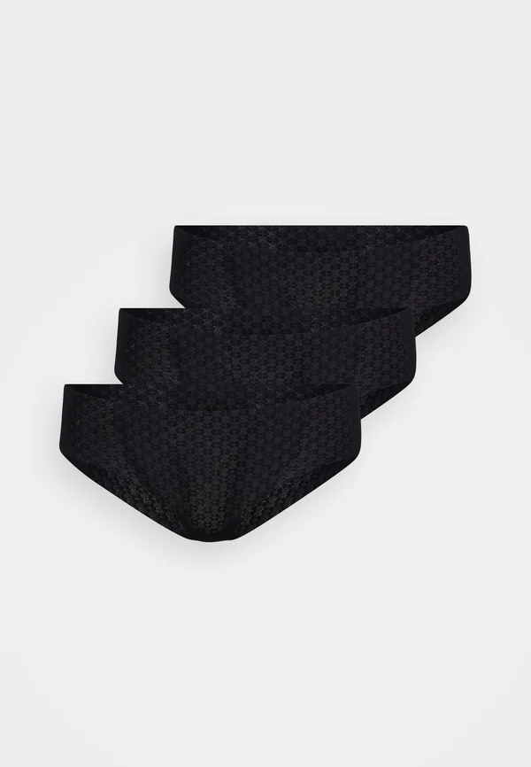 HIPSTER NO SHOW SOLID 3 PACK - Slip - black