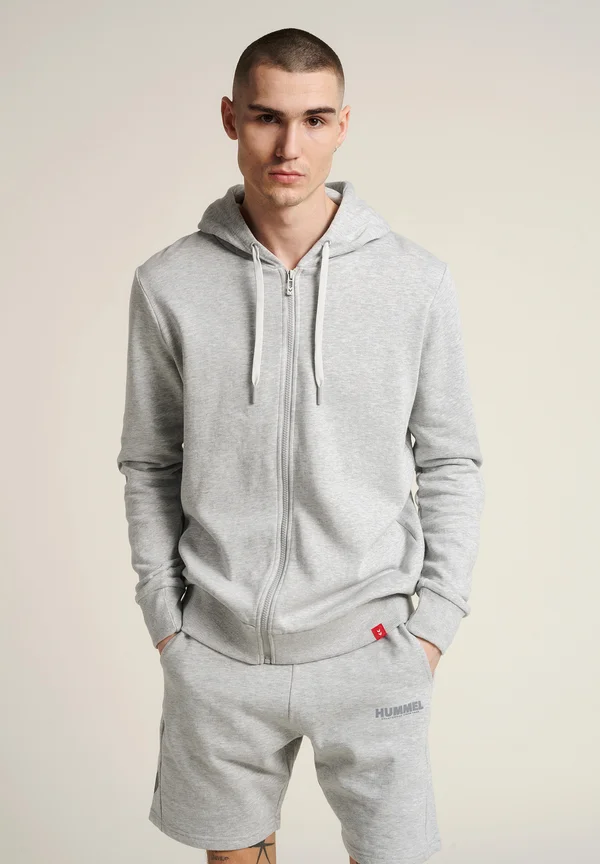 HMLLEGACY ZIP HOODIE - Sweatjacke - grey melange
