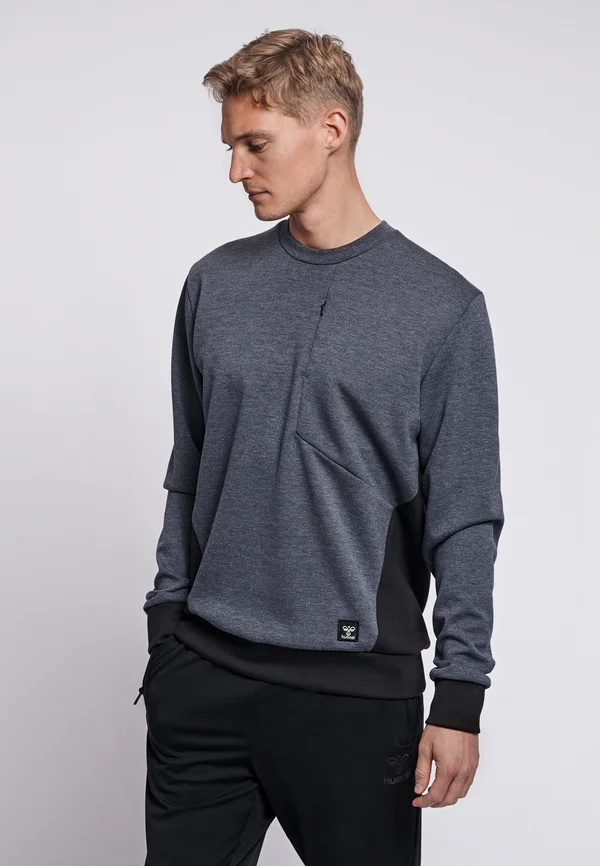 HMLTROPPER - Sweatshirt - black iris melange