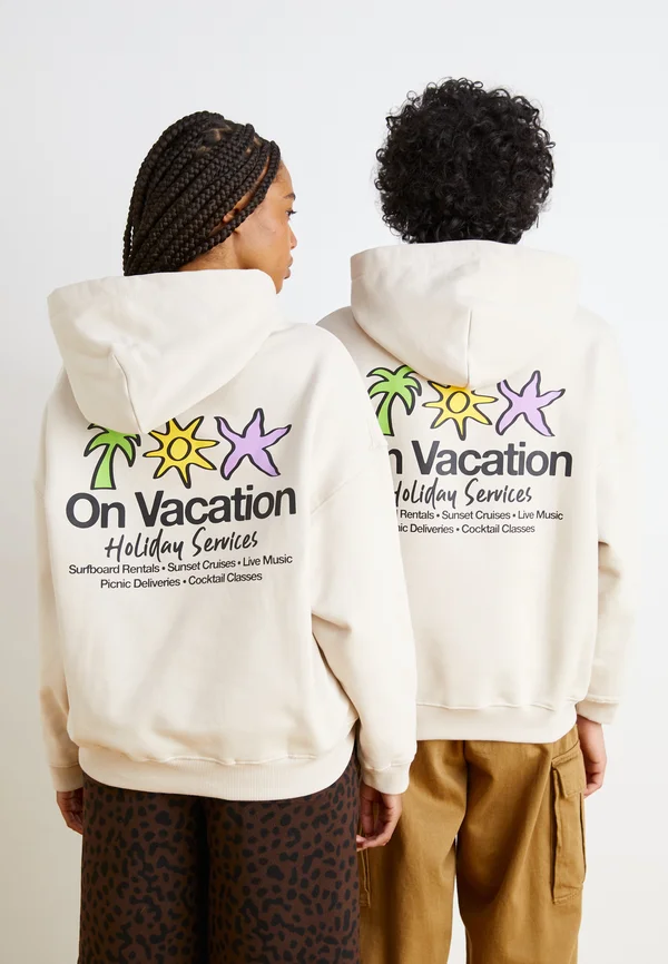 HOLIDAY SERVICE HOODIE UNISEX - Kapuzenpullover - off white