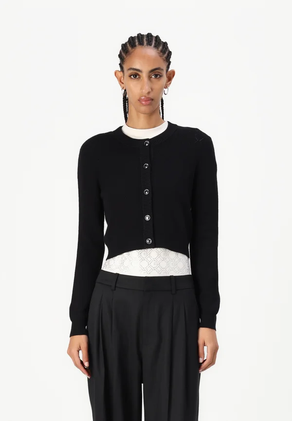 HOLLAND - Strickjacke - jet black