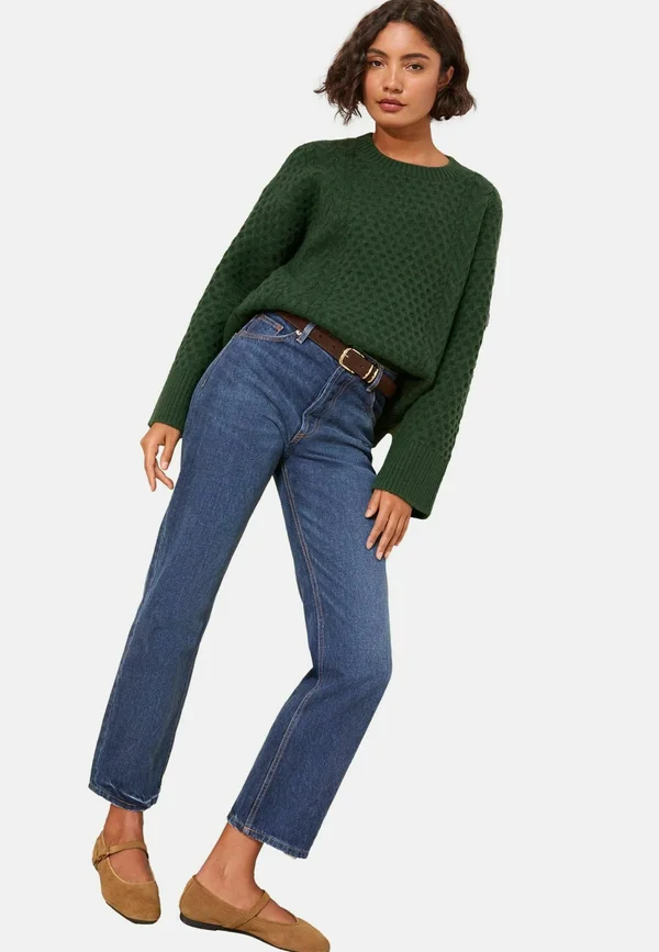 HONEYCOMB DETAIL - Strickpullover - green