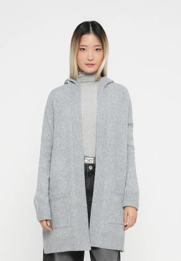 HOOD - Strickjacke - cement grey melange