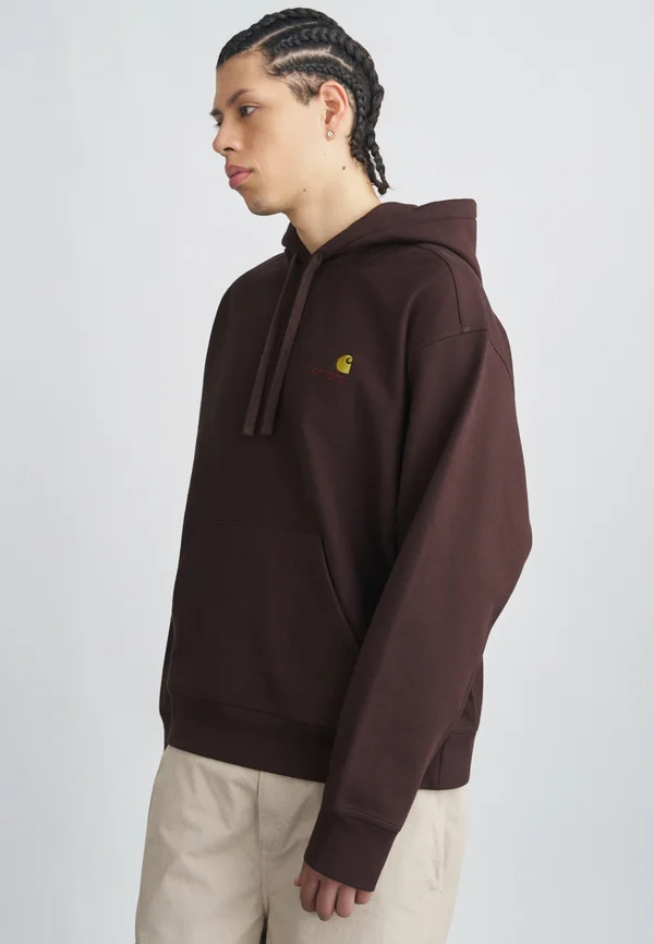 HOODED AMERICAN SCRIPT - Kapuzenpullover - palisander