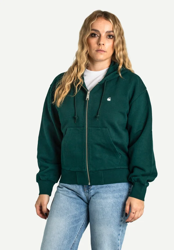 HOODED CASEY  - Sweatjacke - dark fir   grey