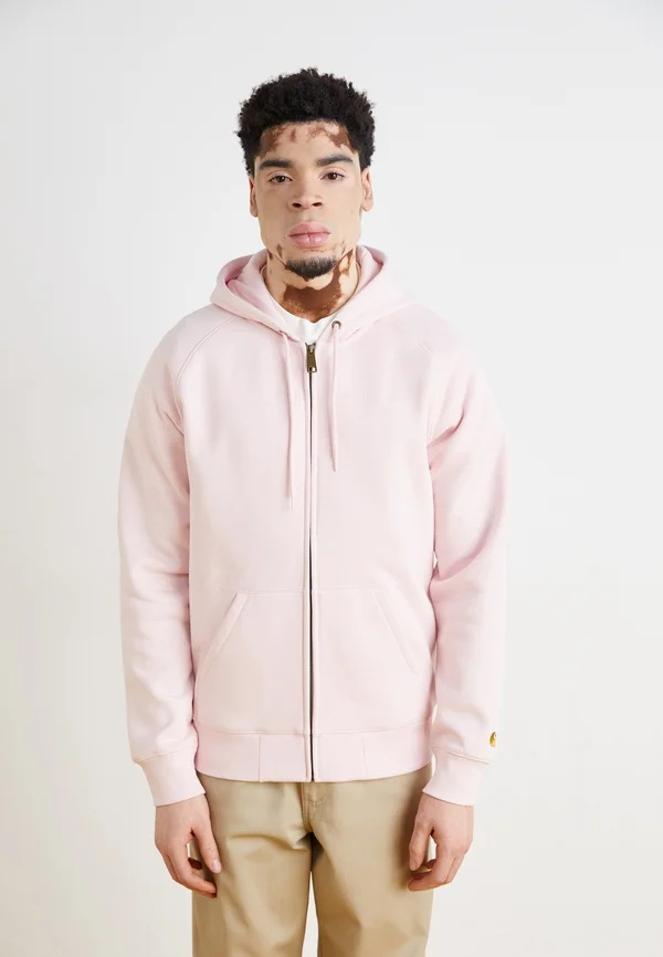 HOODED CHASE JACKET - Kapuzenpullover - air pink/gold