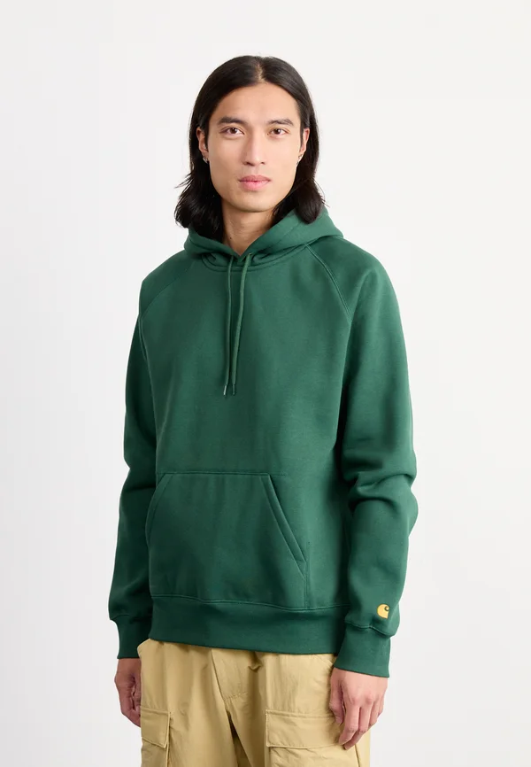 HOODED CHASE - Sweatshirt - sycamore tree/gold