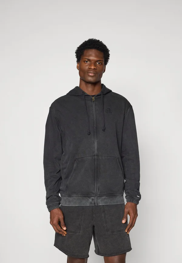HOODED FULL ZIP  - Sweatjacke - black