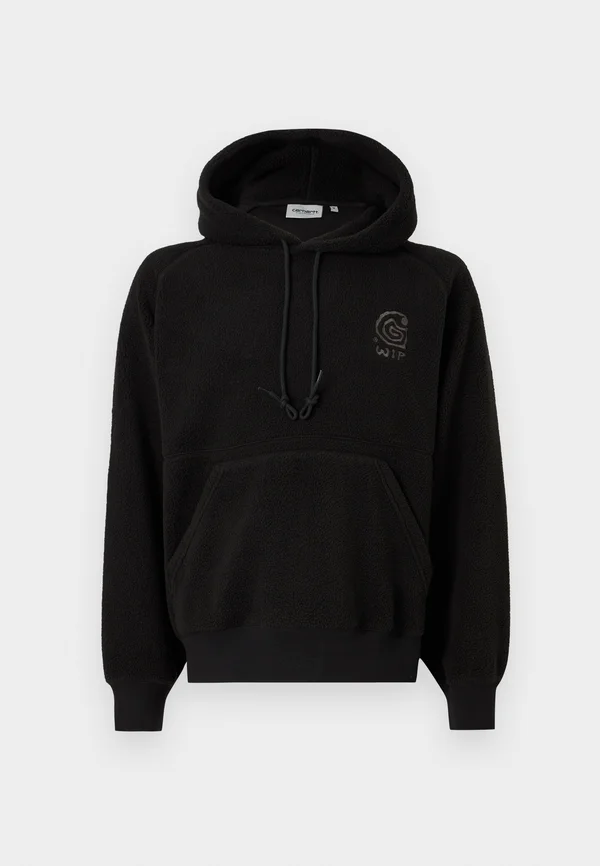 HOODED HELIX - Fleecepullover - black/porphyry