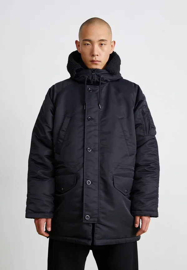 HOODED OLTEN - Wintermantel - black