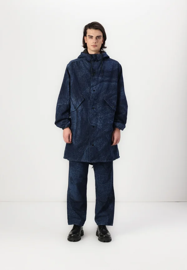 HOODED - Parka - dark-blue denim