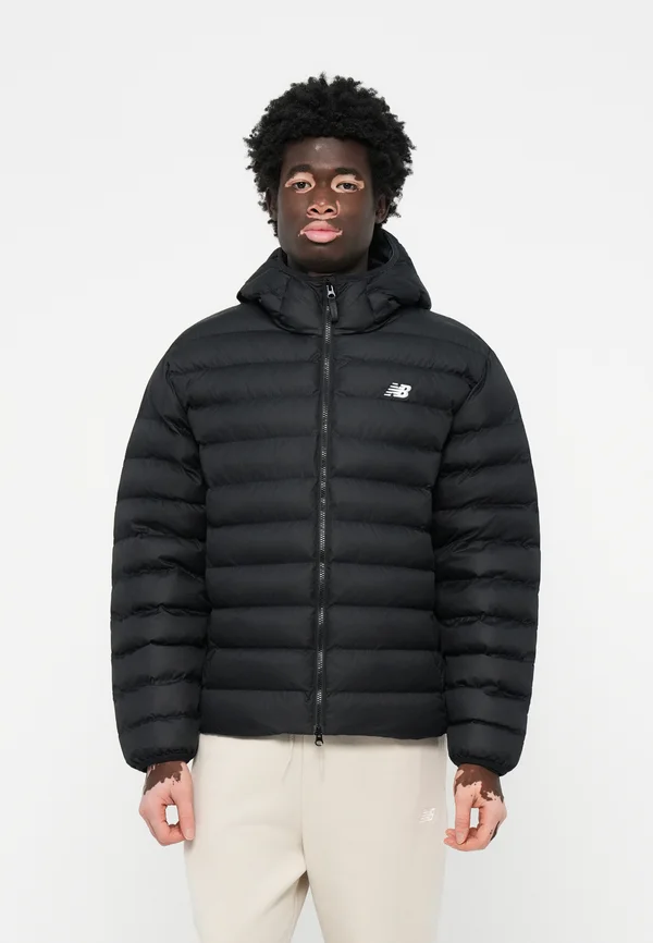 HOODED PUFFER JACKET - Winterjacke - black