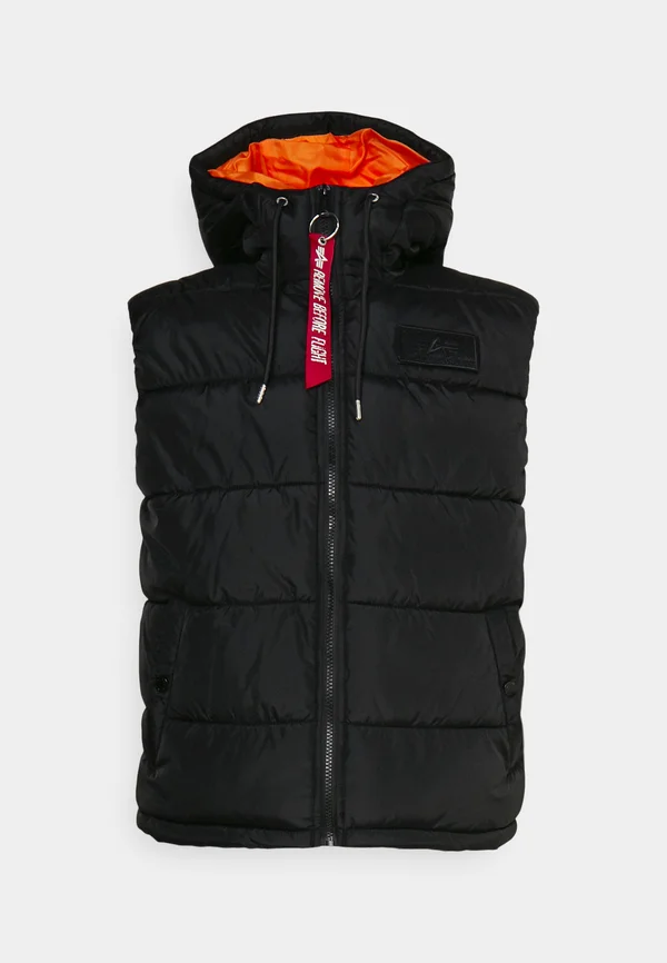HOODED PUFFER - Weste - black