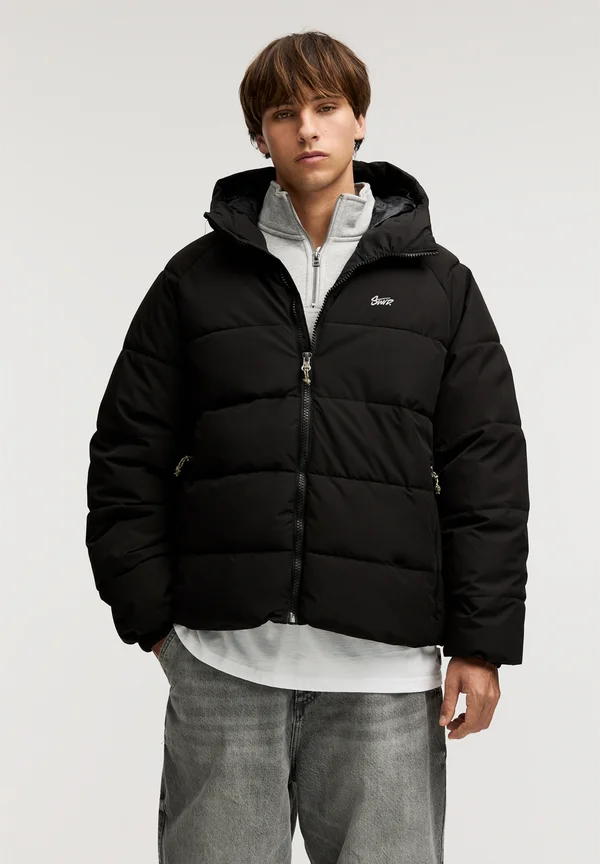 HOODED - PUFFER - Winterjacke - black