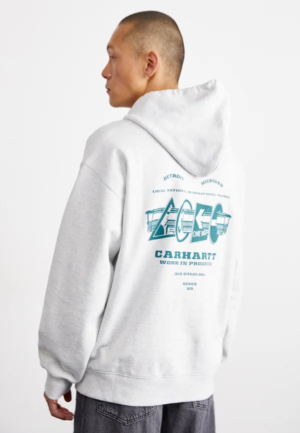 HOODED RUNAWAY  - Sweatjacke - ash heather/malachite