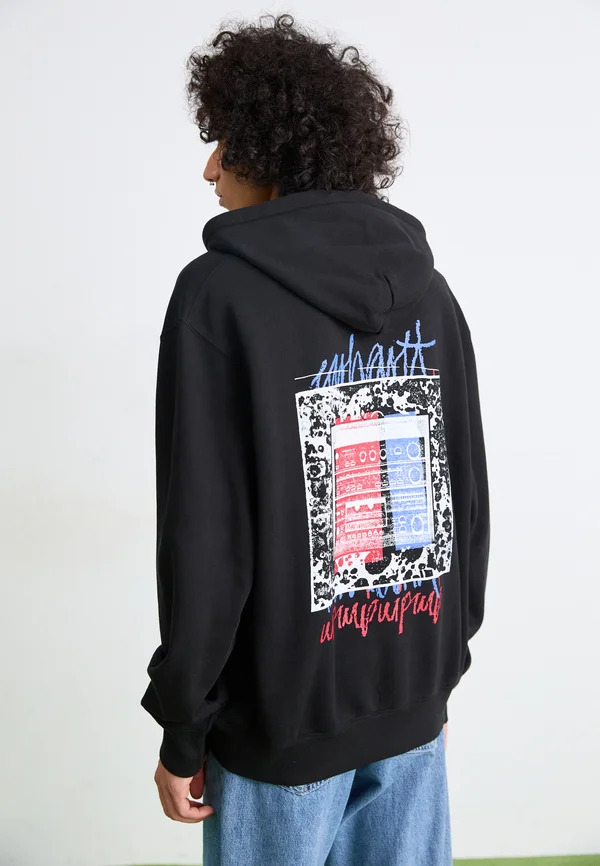 HOODED STEREO - Kapuzenpullover - black