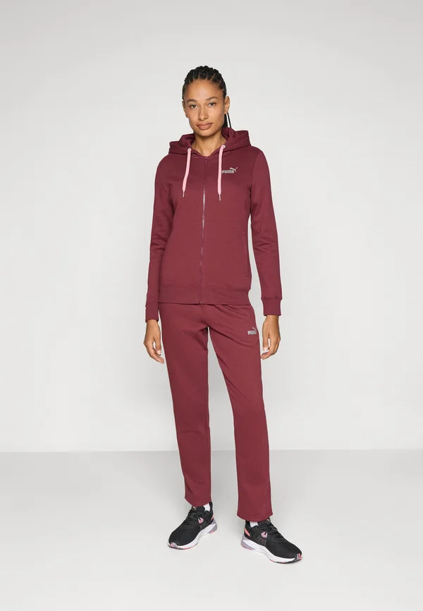 HOODED SUIT SET - Trainingsanzug - ruby shimmer