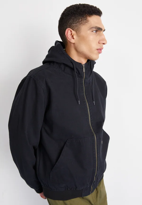 HOODED UNLINED JACKET - Leichte Jacke - black