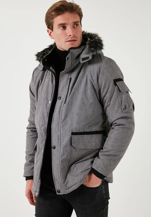 HOODED - Wintermantel - light grey