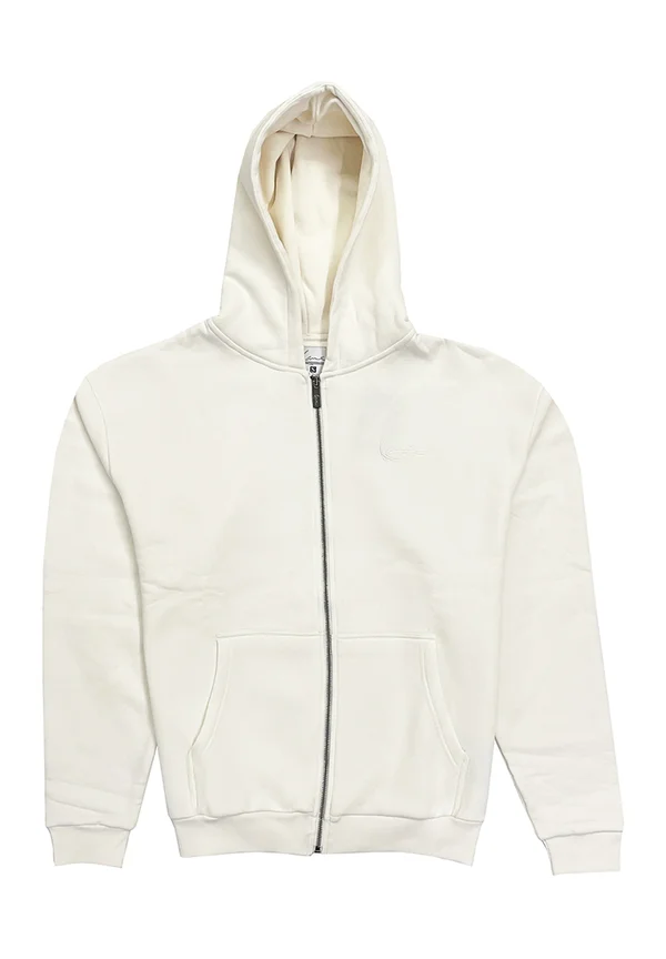 HOODIE CHEST SIGNATURE ESSENTIAL - Sweatjacke - off white