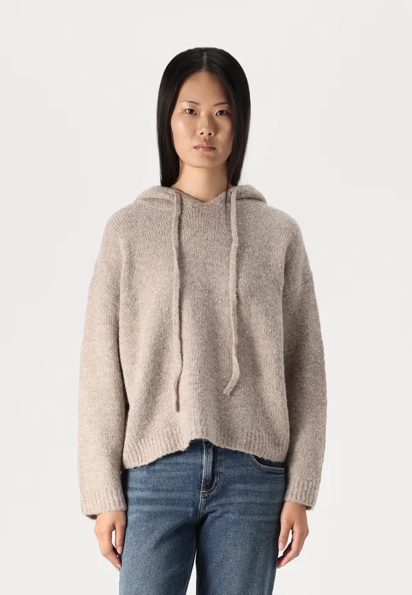 HOODIE - Kapuzenpullover - beige melange