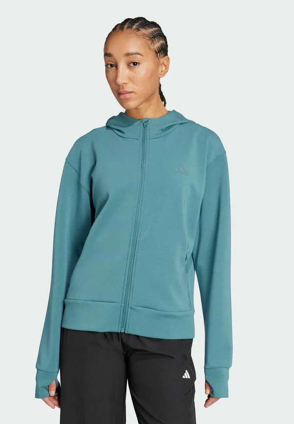 HOODIE - Sweatjacke - preloved teal