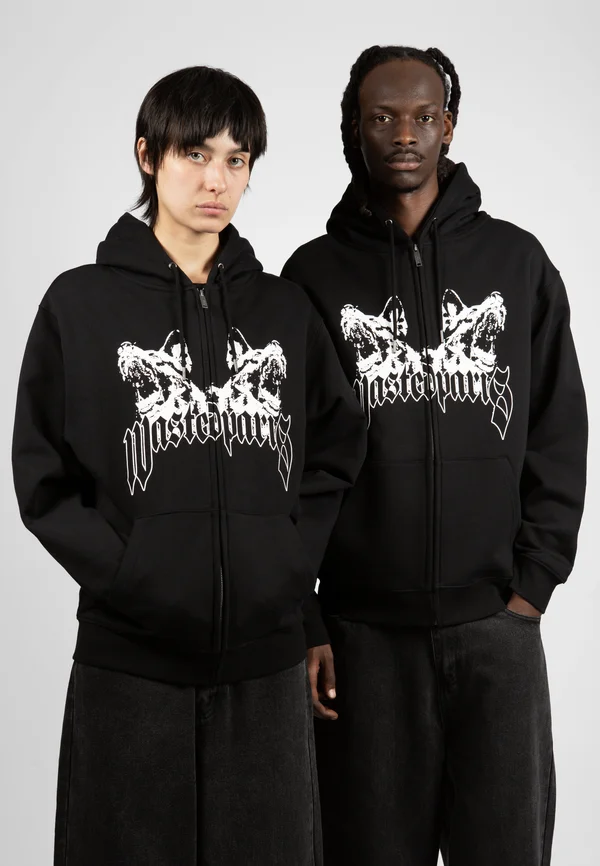 HOODIE ZIP UNLEASHED UNISEX - Sweatjacke - black