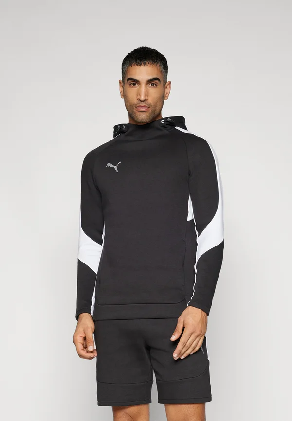 HOODY - Kapuzenpullover - black/silver/white