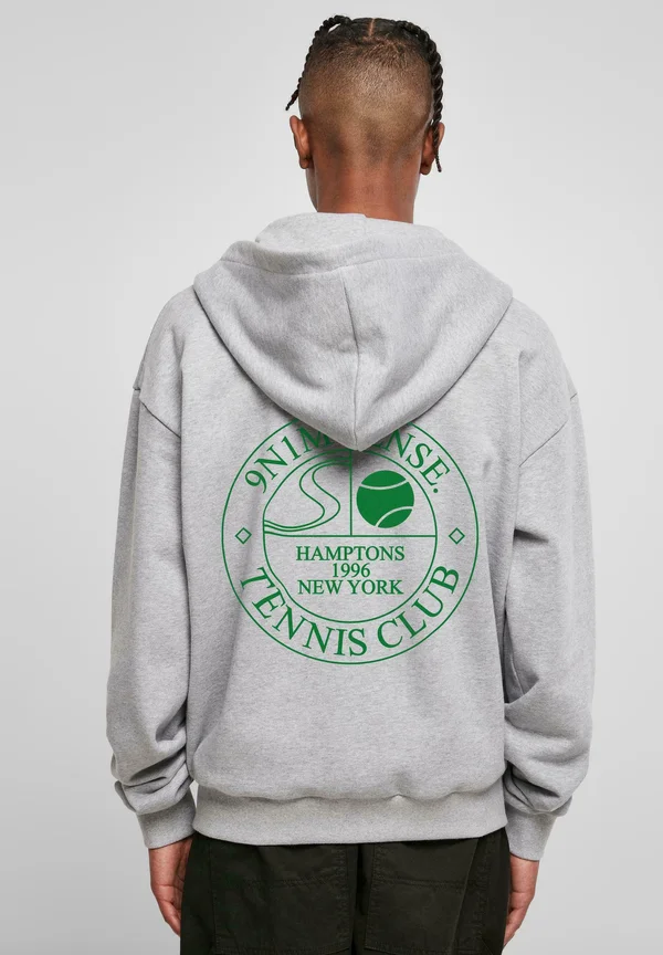 HOODY TENNIS CLUB BADGE - Sweatjacke - heather grey