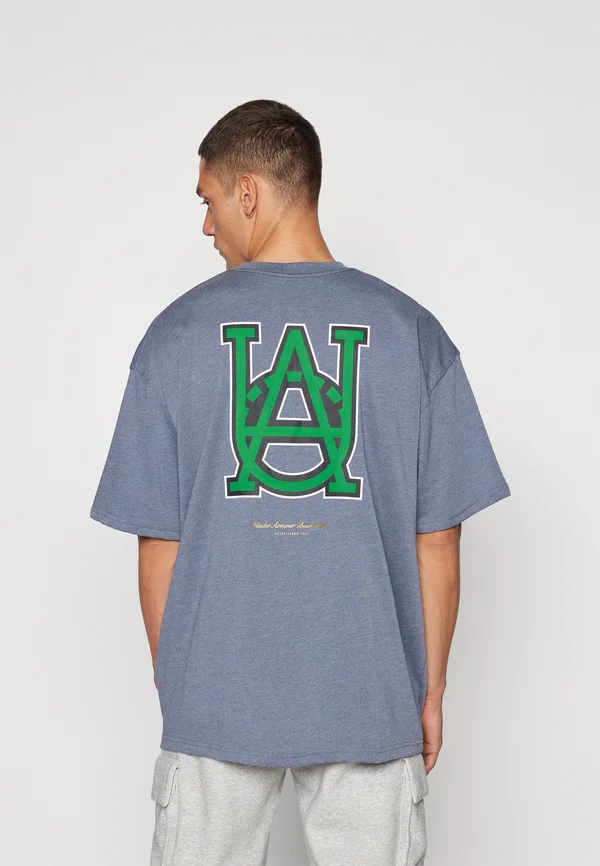 HOOPS COURTSIDE  - T-Shirt print - downpour gray/team kelly green