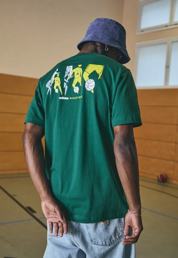 HOOPS FOR ALL GRAPHIC TEE - T-Shirt print - collegiate green