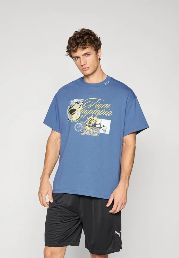 HOOPTOPIA TEE - T-Shirt print - dark indigo