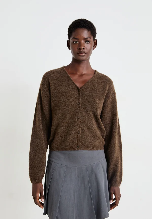 HOPE CARDIGAN - Strickjacke - slate black melange