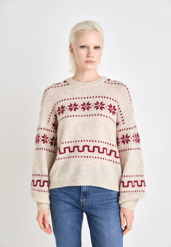 HOPE - Strickpullover - oat melange/rhubarb