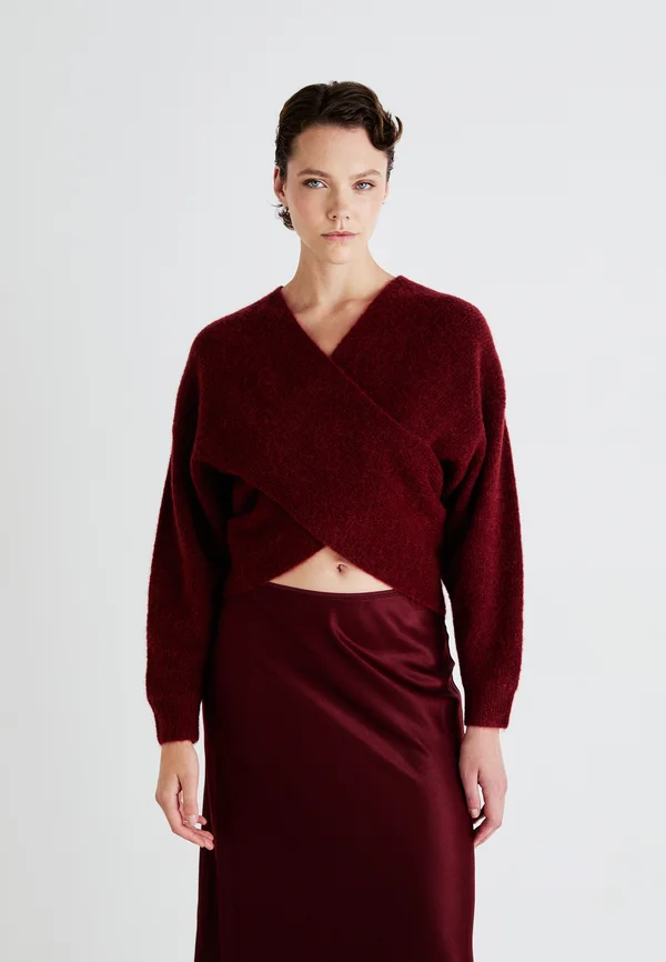 HOPE WRAP - Strickpullover - syrah