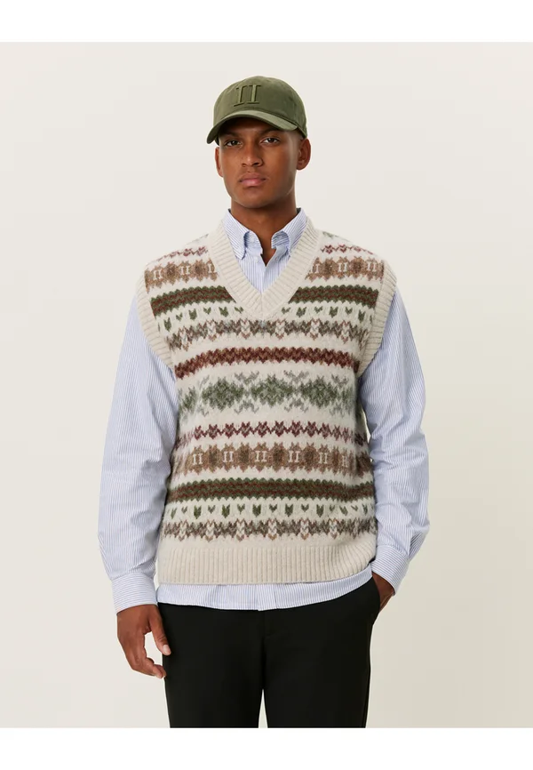HORDUR FAIR ISLE - Strickpullover - sand
