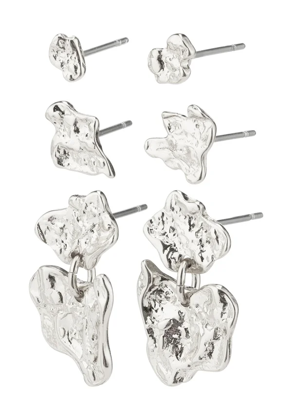 HORIZON STUD 3 PACK - Ohrringe - silver