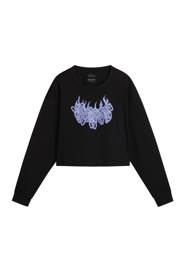 HOT LINKS RELAX CROP. - Langarmshirt - black