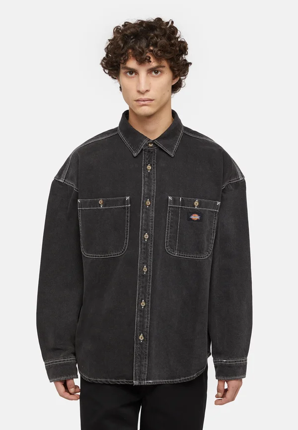HOUSTON - Hemd - black wash