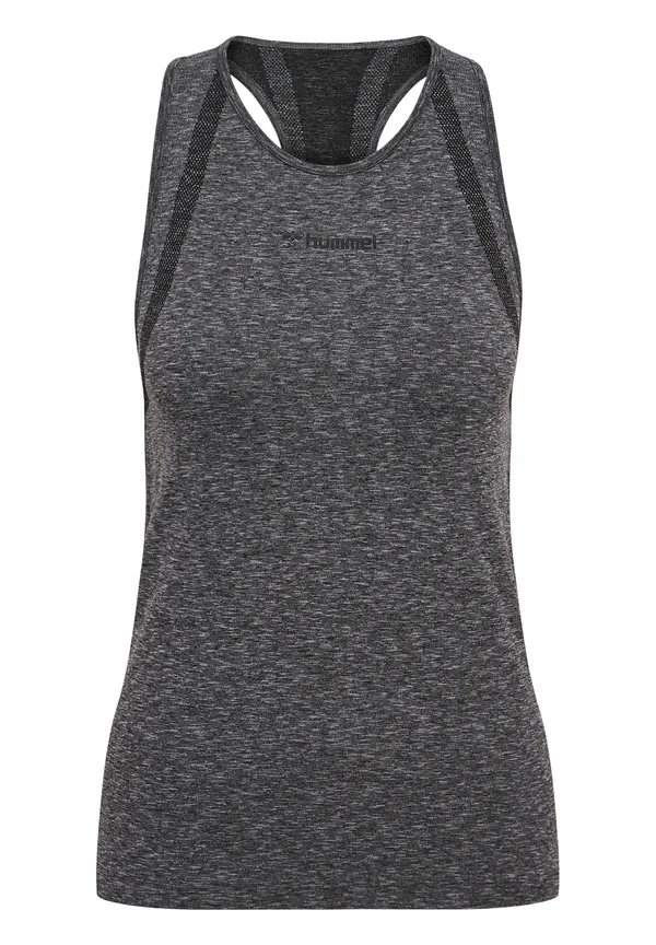 HYPER SEAMLESS - Top - black melange