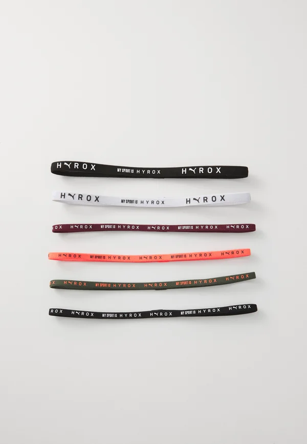 HYROX HAIRBANDS 6 PACK - Sonstige Accessoires - black/white/ruby shimmer/glowing orange