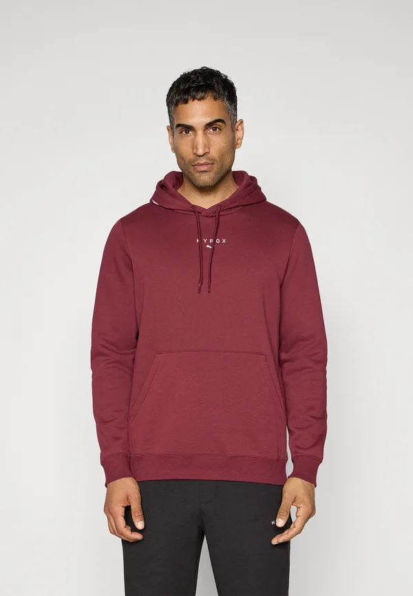 HYROX HEAVYWEIGHT HOODIE - Kapuzenpullover - ruby shimmer